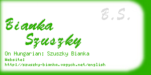 bianka szuszky business card